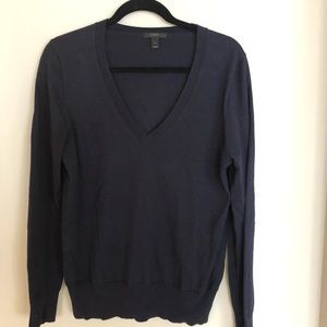 Navy v-neck sweater
